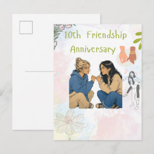 15 Years of Friendship & Counting Best Friends Invitation Postcard