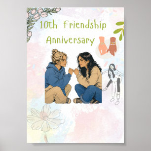 15 Years of Friendship & Counting Best Friends Poster
