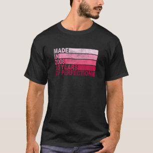 15 Years Old Bday Born in 2008 Girls 15th Birthday T-Shirt