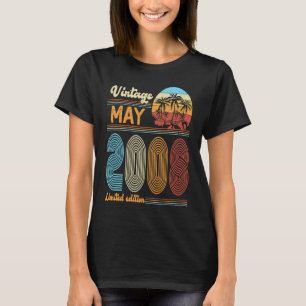 15 Years Old Birthday Vintage May 2008 Girls Boys T-Shirt