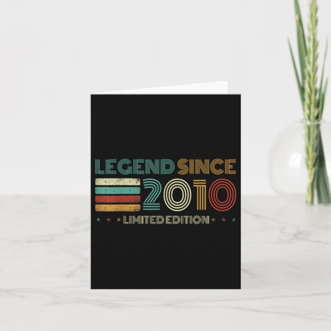 15 Years Old Legend Since 2010 15th Birthday  Card (Front)