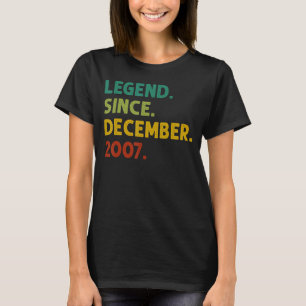 15 Years Old Legend Since December 2007 15th Birt T-Shirt