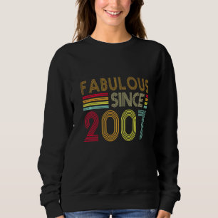 15 Years Old Retro Fabulous 2007  Editon 15th Bday Sweatshirt