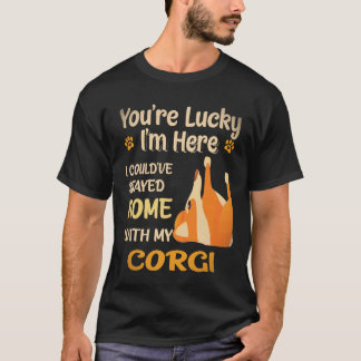 15 You Are Lucky Corgi T-Shirt