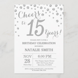 15e anniversaire Invitation au diamant de la Parti
