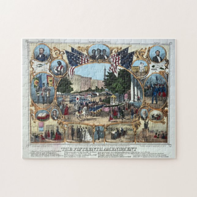 15ème Puzzle d'Abraham Lincoln d'amendement (Horizontal)