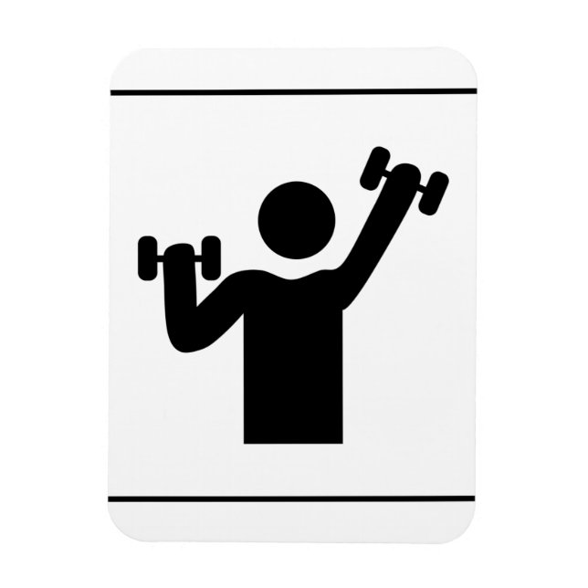 15G GYM HEALTHY ATHLETE ICON FITNESS EXCERCISE WEI MAGNET (Vertical)