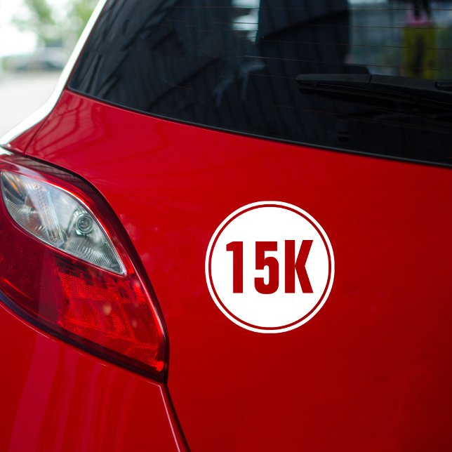 15K Marathon Classic Round Sticker (Creator Uploaded)