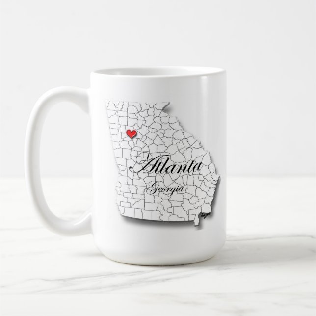 15oz Atlanta Mug, Atlanta Mug, Atlanta Coffee Mug, Coffee Mug (Left)