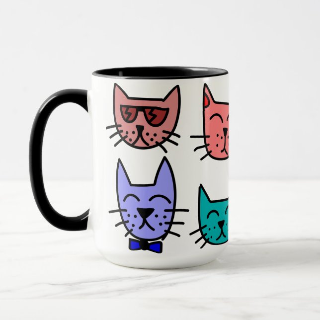 15oz Combo Custom Kitty Mug By Zazz_it (Left)