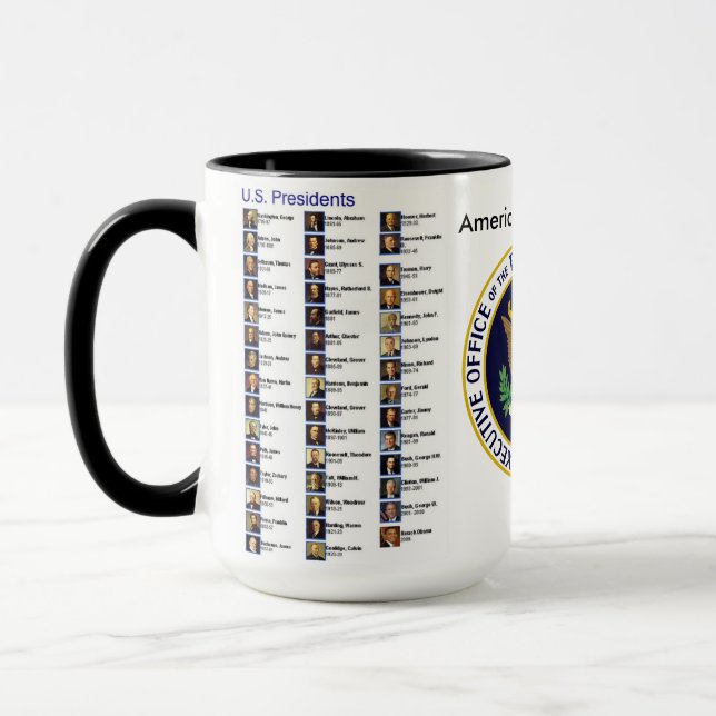 15oz Custom Presidents Coffee Mug By Zazz_it (Left)