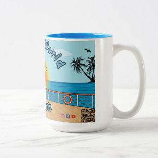 15oz Sea The World With Chris Coffee Mug Blue 2
