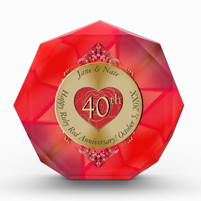 15th & 40th Ruby Photo Block (Front)