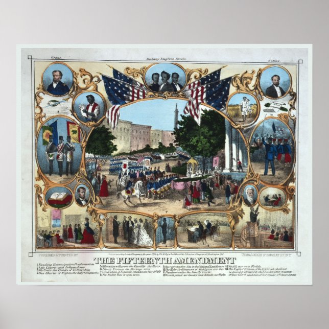 15th Amendment Print Abraham Lincoln (Front)