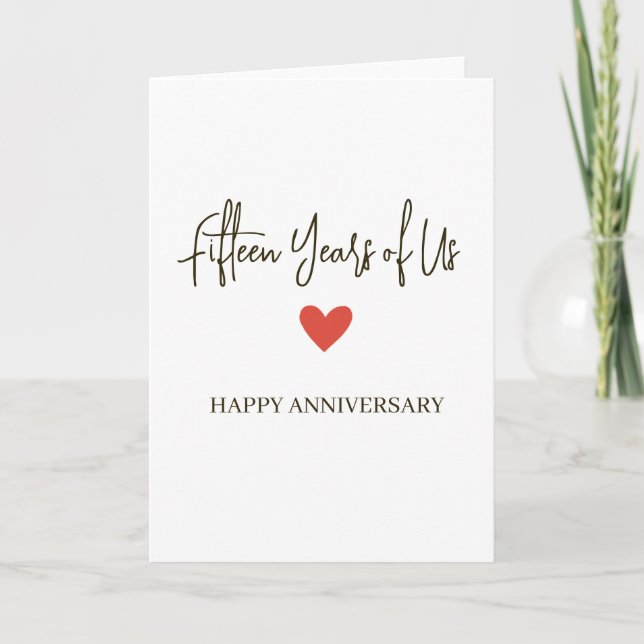 15th Anniversary – Fifteen Years of Us Card (Front)