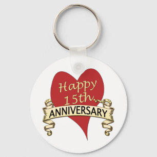 15th. Anniversary Keychain