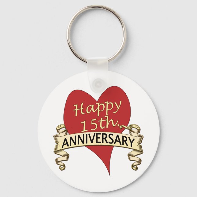 15th. Anniversary Keychain (Front)