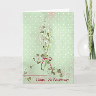 15th Anniversary Lily of the Valley Card
