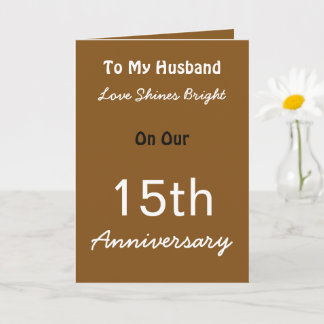 15th Anniversary Love Card for Husband.