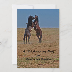15th Anniversary Party Invitation Dancing Horses