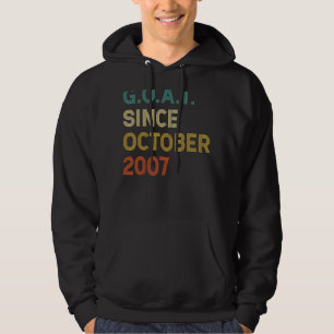 15th Birthday 15 Years Old Goat Since October 2007 Hoodie
