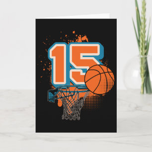 15th Birthday Boy Sketll Player Sketll 15 Years Ol Card