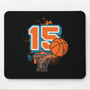 15th Birthday Boy Sketll Player Sketll 15 Years Ol Mouse Pad