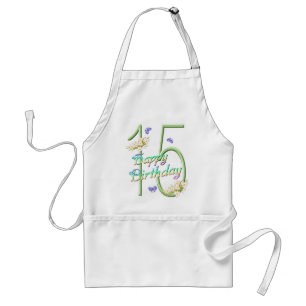 15th Birthday Butterfly Garden Apron