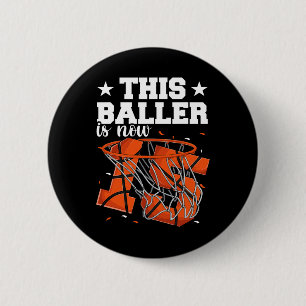 15th Birthday Bysketbyll Boys 2 Inch Round Button