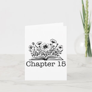 15th Birthday Chapter 15 Reading Book Lover 15 Yea Card