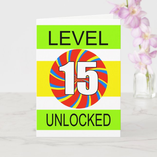 15th Birthday Computer Gamer Card (Orchid)