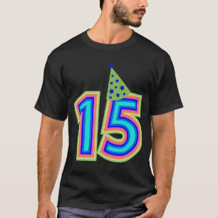 15th Birthday Cute 15 Year Old Rainbow Boy Girl T-Shirt