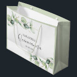 15th Birthday Eucalyptus Greenery Quinceanera Large Gift Bag<br><div class="desc">TIP: Matching items available in this collection. Our botanical eucalyptus birthday collection features watercolor foliage and modern typography in dark grey text. Use the "Customize it" button to further re-arrange and format the style and placement of text. Could easily be repurpose for other special events like anniversaries, baby shower, birthday...</div>