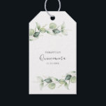 15th Birthday Eucalyptus Quinceanera Greenery Gift Tags<br><div class="desc">TIP: Matching items available in this collection. Our botanical eucalyptus birthday collection features watercolor foliage and modern typography in dark grey text. Use the "Customize it" button to further re-arrange and format the style and placement of text. Could easily be repurpose for other special events like anniversaries, baby shower, birthday...</div>