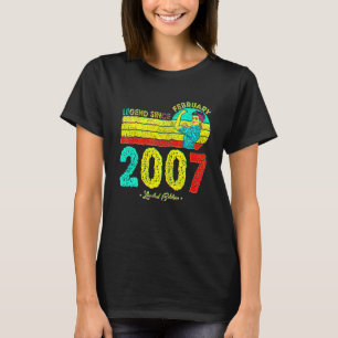15th Birthday February 2007 Legend Since 2007 15 Y T-Shirt