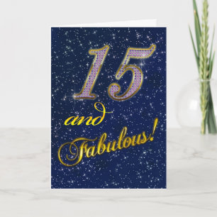 15th birthday for someone Fabulous Card