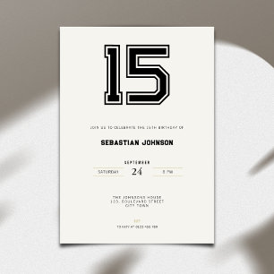 15th Birthday Invitation - Minimal Sport Style