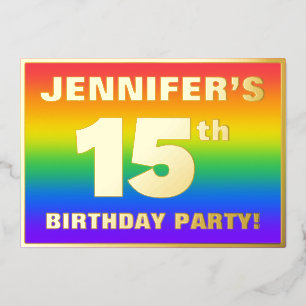 15th Birthday Party: Fun, Colourful Rainbow Patter