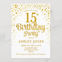 15th Birthday Party - White & Gold