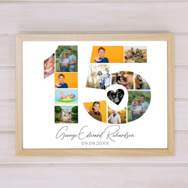 15th Birthday Photo Collage Poster Keepsake (Créateur téléchargé)