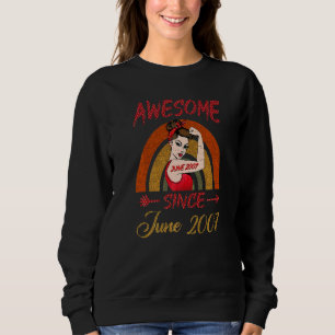 15th Birthday Queen Awesome Since June 2007 Rainbo Sweatshirt