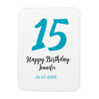 15th birthday quiencenera add date year blue templ