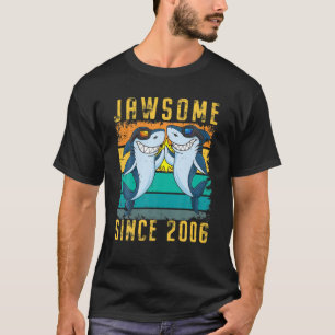 15Th Birthday Shark 15 Year Old Jawsome Since 2006 T-Shirt