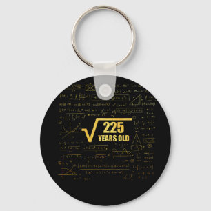 15th Birthday Square Root of  255 15 Years Old Keychain