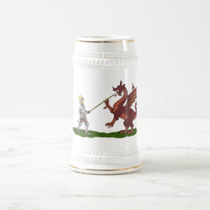 15th Century Saint George and the Dragon Beer Stein