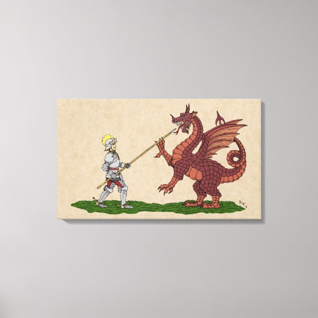 15th Century Saint George and the Dragon Canvas Print (Front)