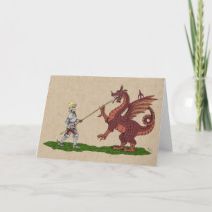 15th Century Saint George and the Dragon Card