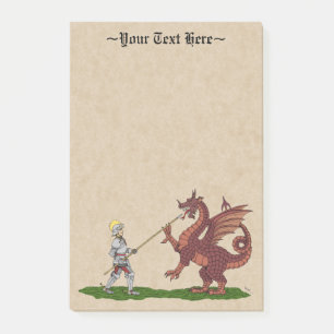 15th Century Saint George and the Dragon Post-it Notes
