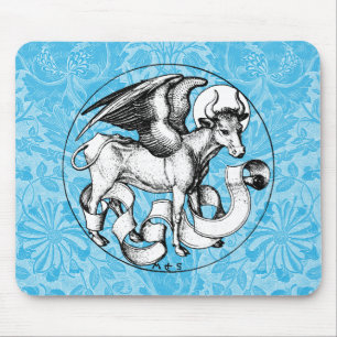 15th Century St Luke's Emblem Winged Bull Mouse Pad