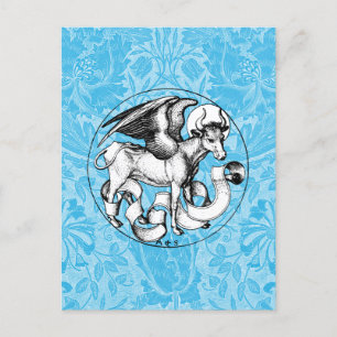 15th Century St Luke's Emblem Winged Bull Postcard